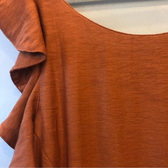 Bronze Ruffle Trim Dress - Picture 4 of 5